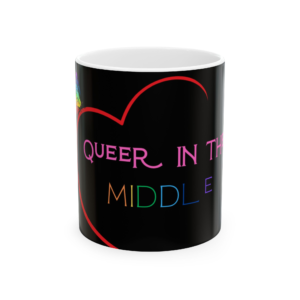 Black/White QITM Logo Ceramic Mug, (11oz, 15oz)