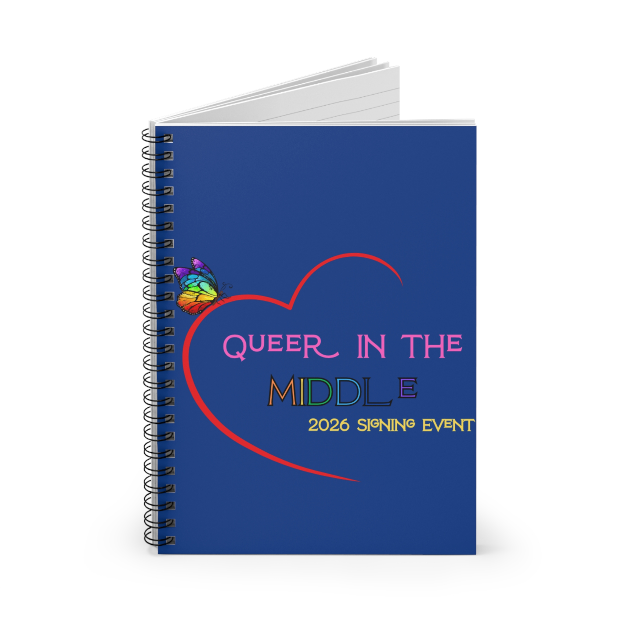 Blue QITM Logo Spiral Notebook - Ruled Line - Image 2