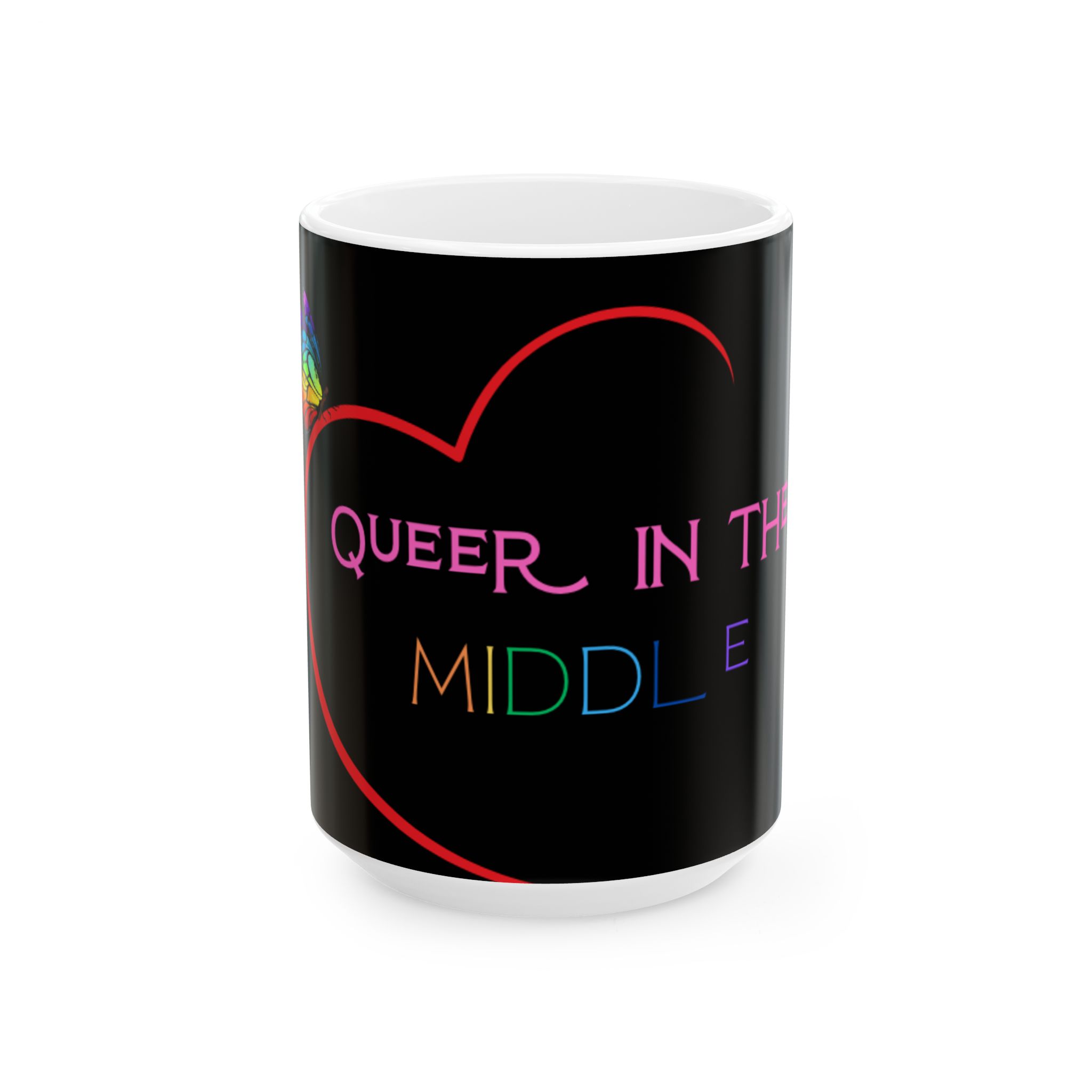 Black/White QITM Logo Ceramic Mug, (11oz, 15oz) - Image 5