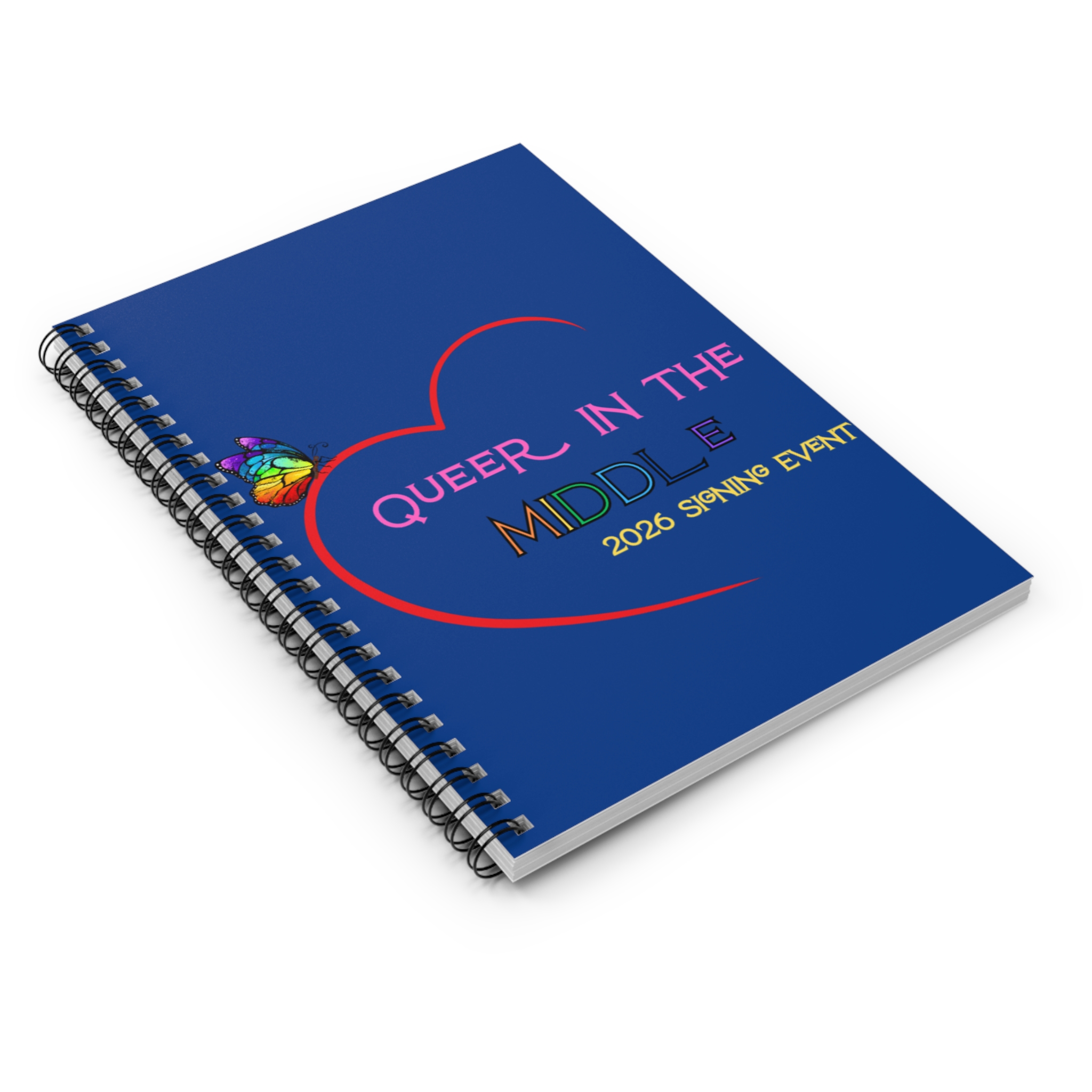 Blue QITM Logo Spiral Notebook - Ruled Line - Image 3