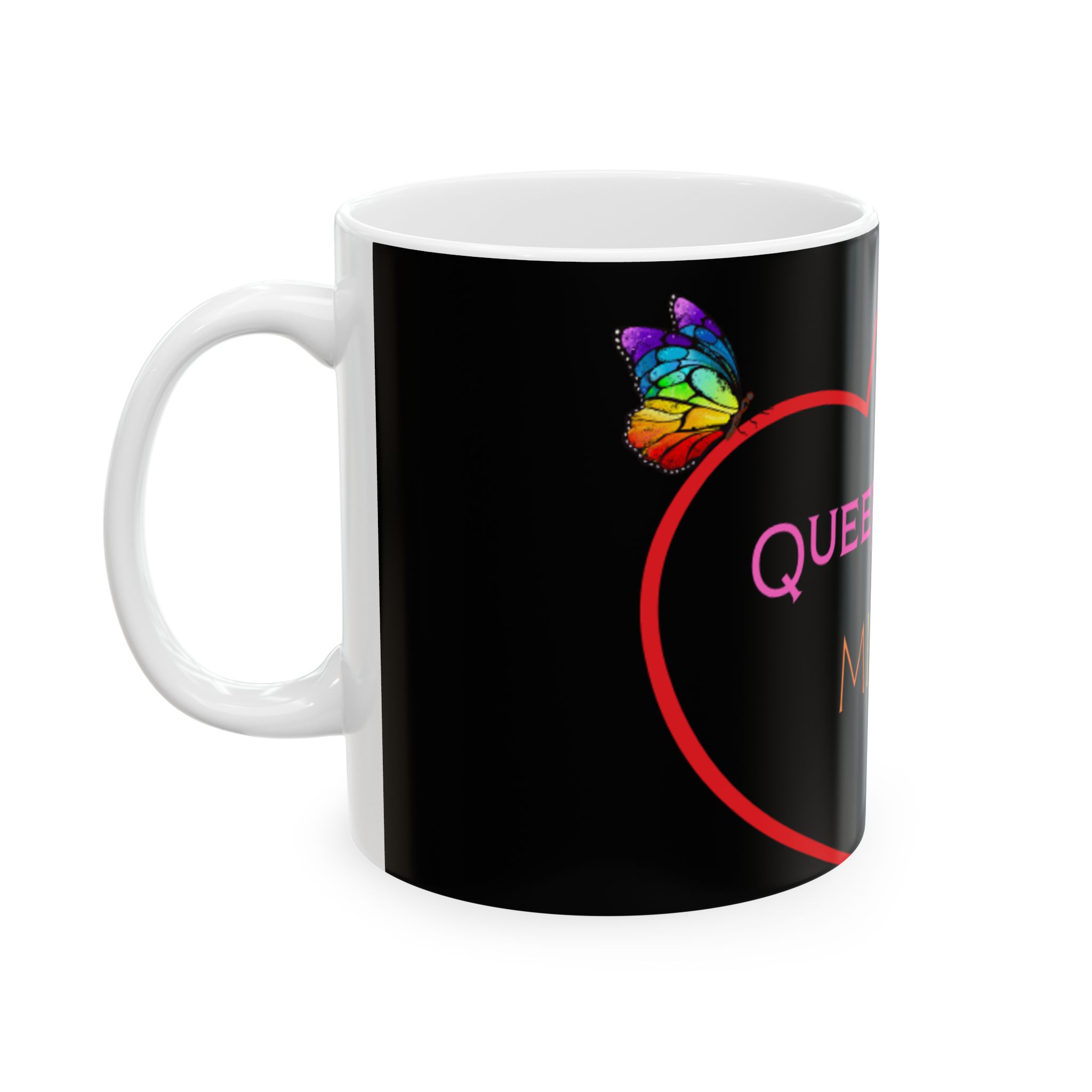 Black/White QITM Logo Ceramic Mug, (11oz, 15oz) - Image 3