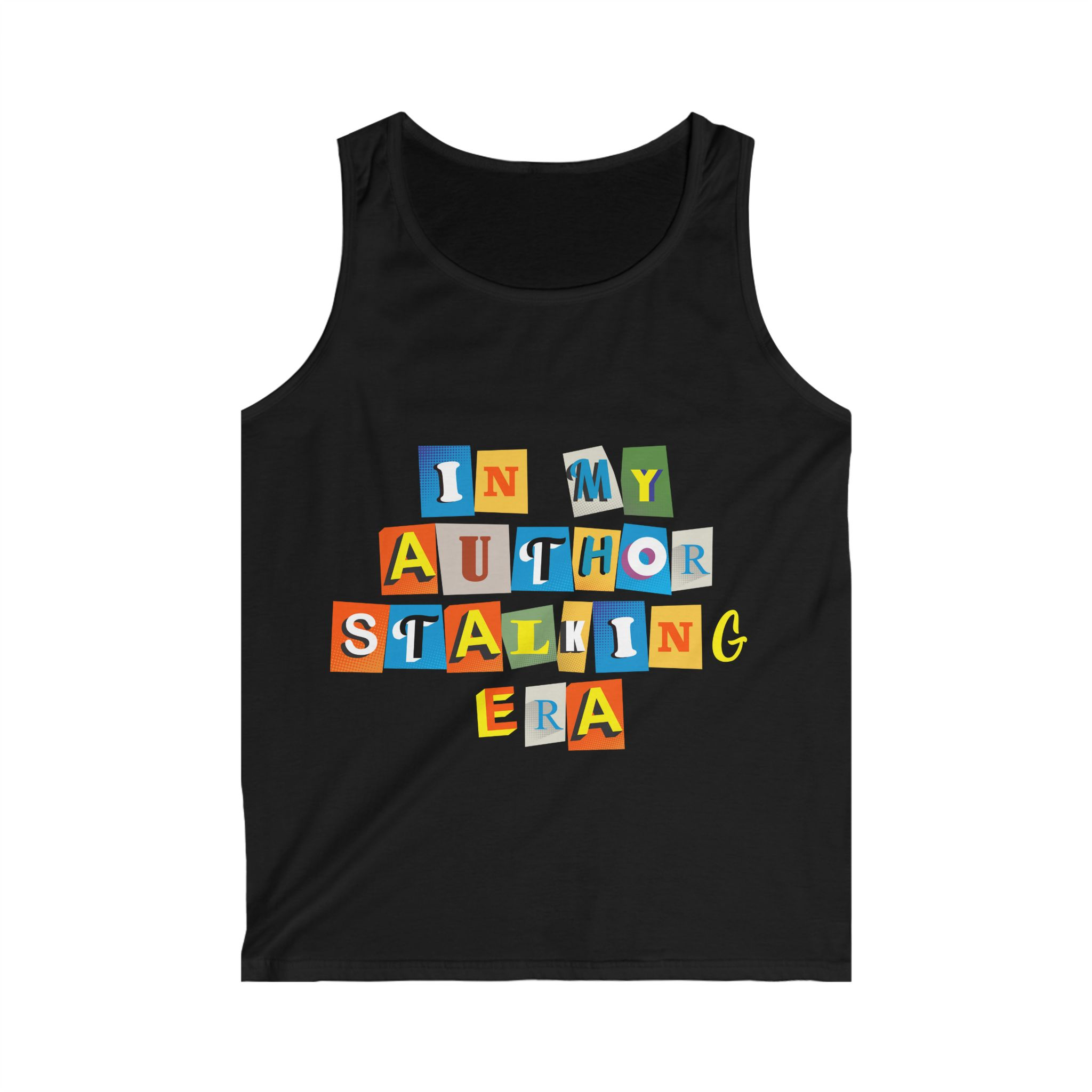 Author Stalking Era Men's Softstyle Tank Top - Image 3