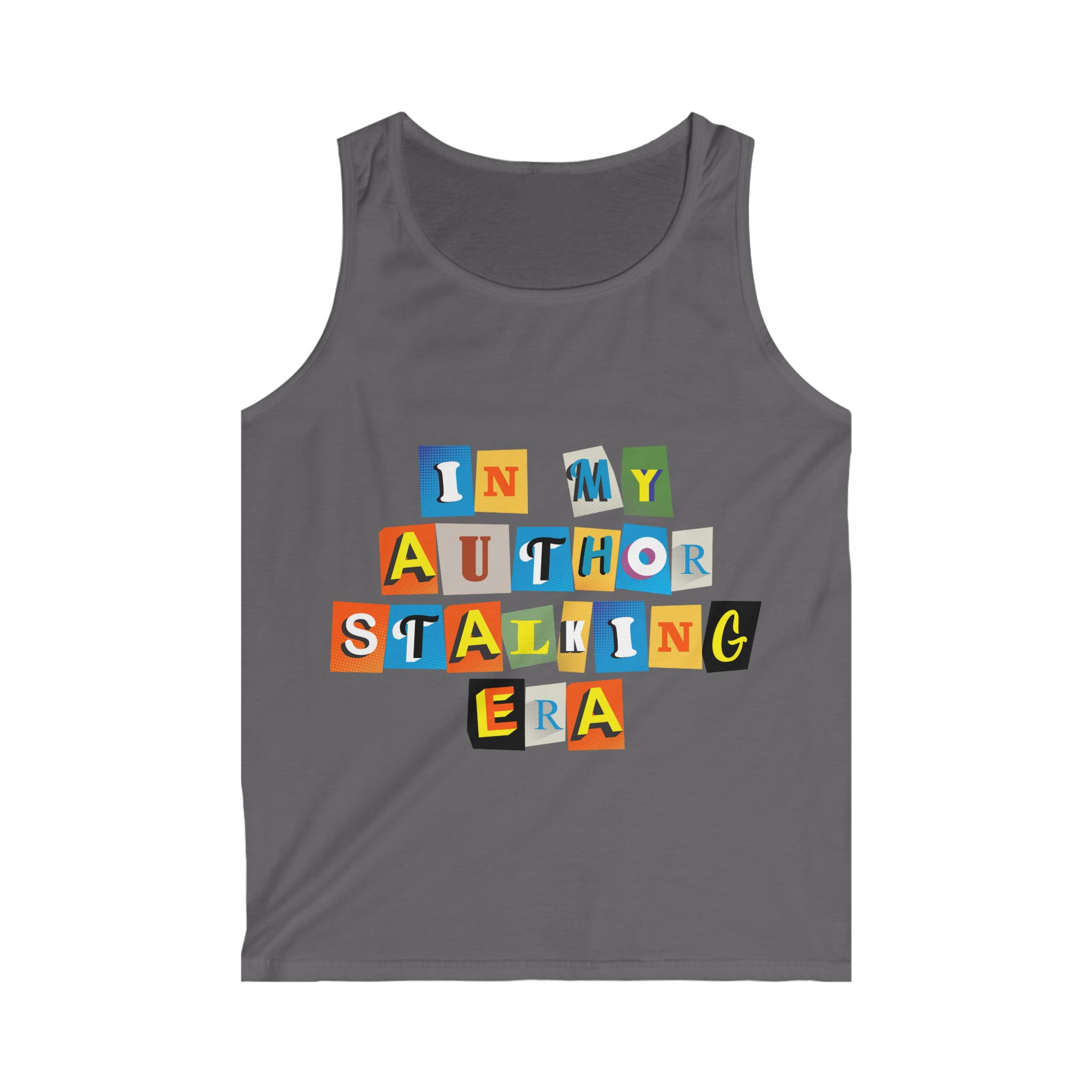Author Stalking Era Men's Softstyle Tank Top - Image 7
