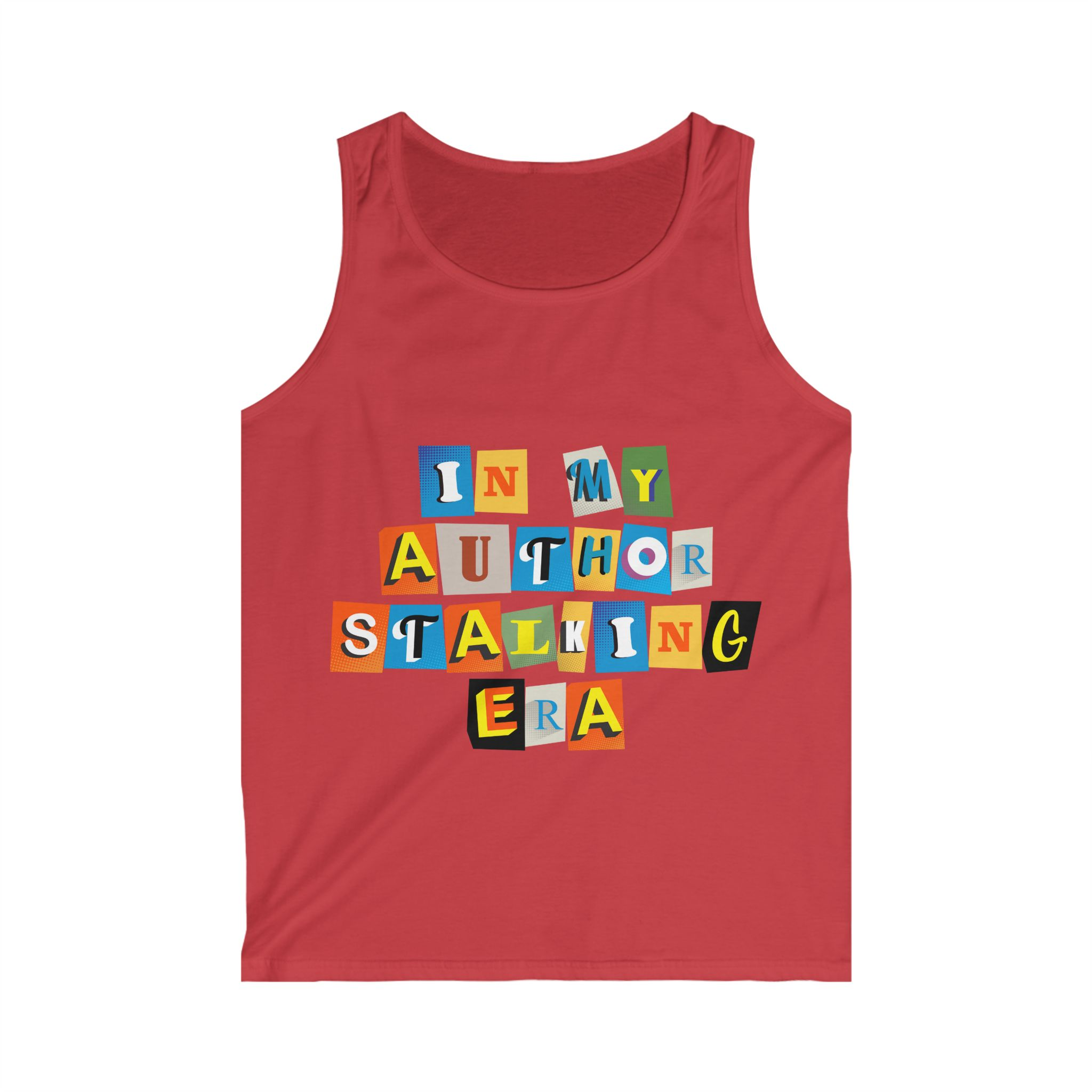 Author Stalking Era Men's Softstyle Tank Top - Image 11